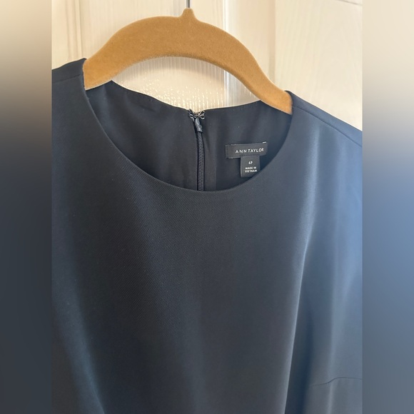 Ann Taylor Sleeveless Fringe Black Cocktail Dress – Midi Length - size 6 Petite - Picture 5 of 6